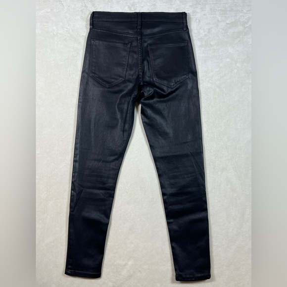 NWT 25P Banana Republic Stretch Cotton High-Rise Skinny Ankle Black Denim Jeans - Picture 9 of 14